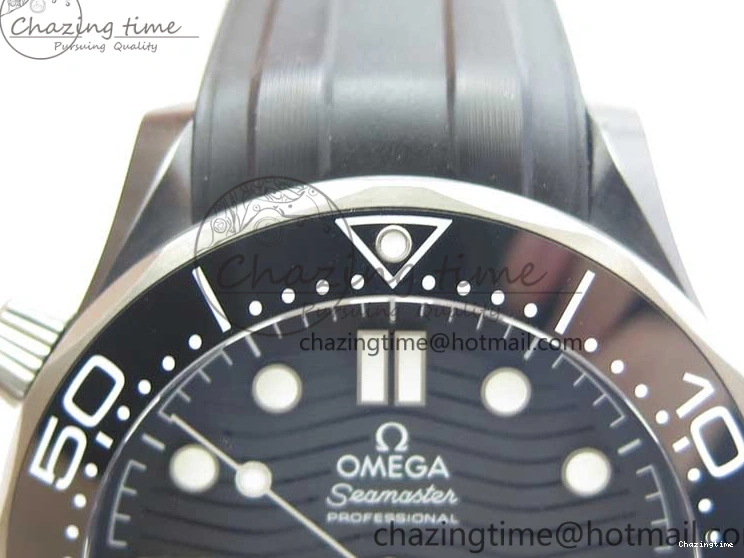 0121 Seamaster Diver 300M Real Ceramic Case VSF 1:1 Best Edition on Black Rubber Strap A8806 (Free Nato) SunProtective 7935